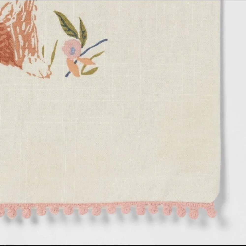 Embroidered Easter Bunny Table Runner